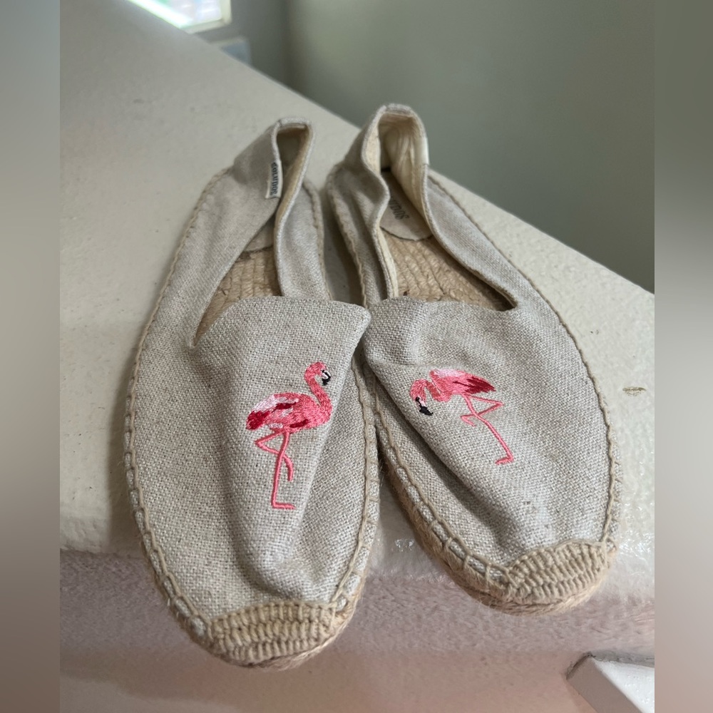 Soludos Flamingo Slip-On Flats Espadrilles Shoes Size 10